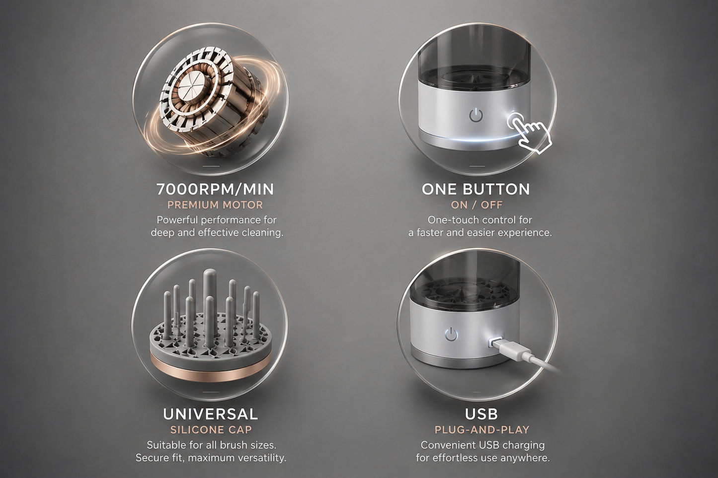 Nerava BrushFlow™ | Electric Makeup Brush Cleaner