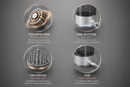 Nerava BrushFlow™ | Electric Makeup Brush Cleaner