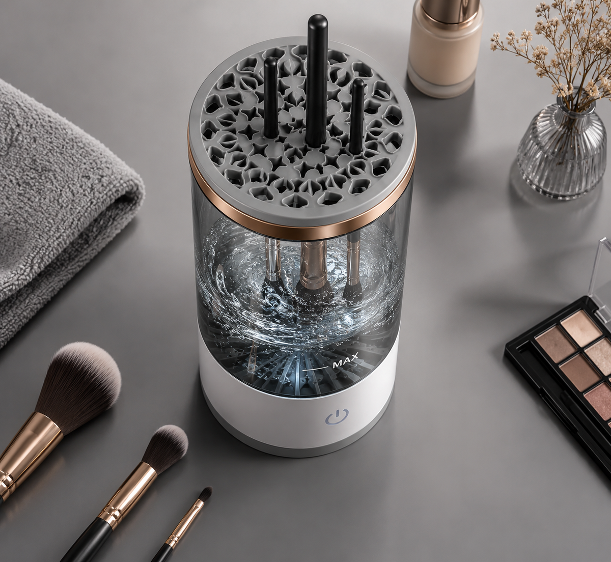 Nerava BrushFlow™ | Electric Makeup Brush Cleaner