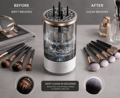 Nerava BrushFlow™ | Electric Makeup Brush Cleaner