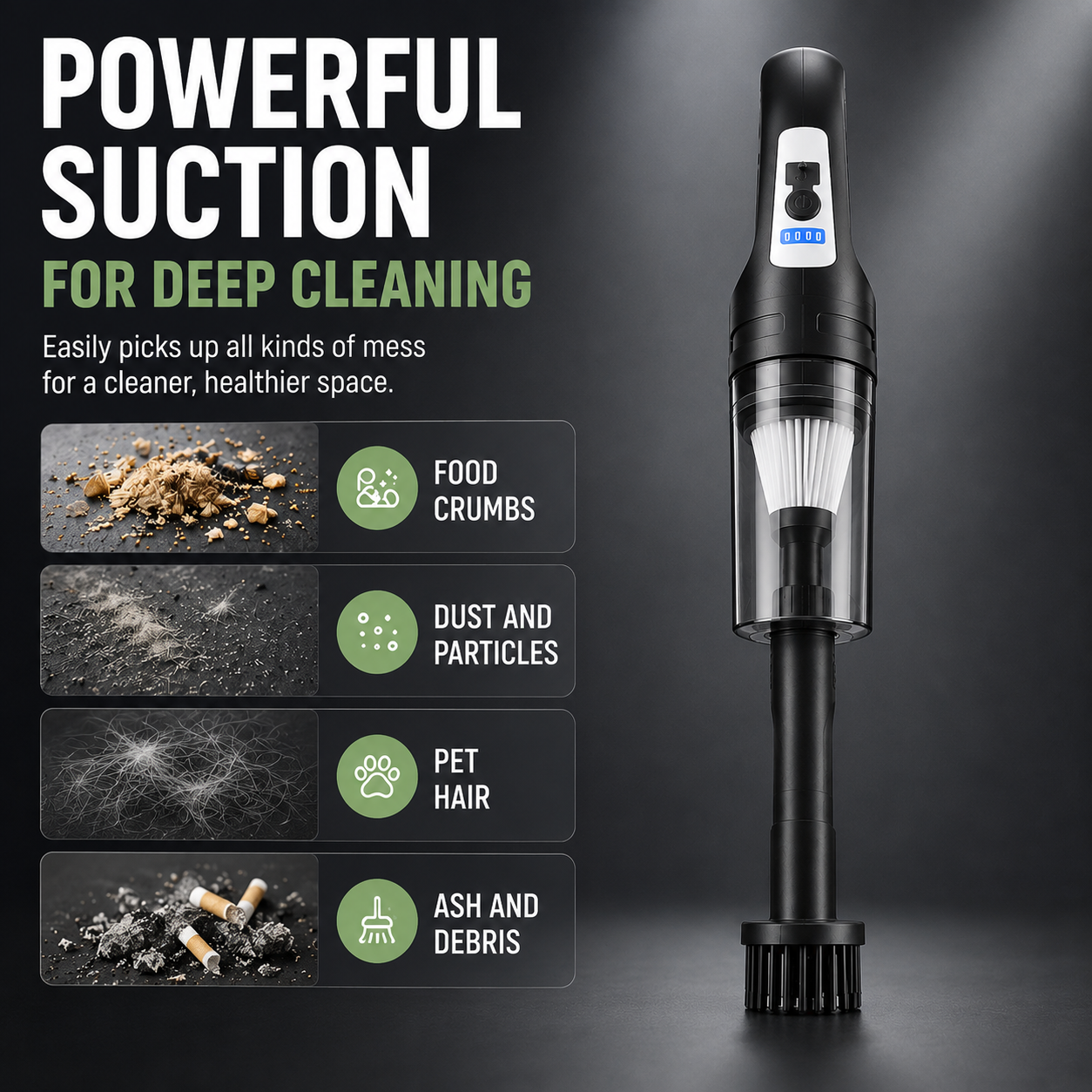 Nerava AirVac™ | Cordless Handheld Vacuum