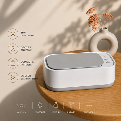 Nerava SonicPure™ | Ultrasonic Jewellery & Glasses Cleaner
